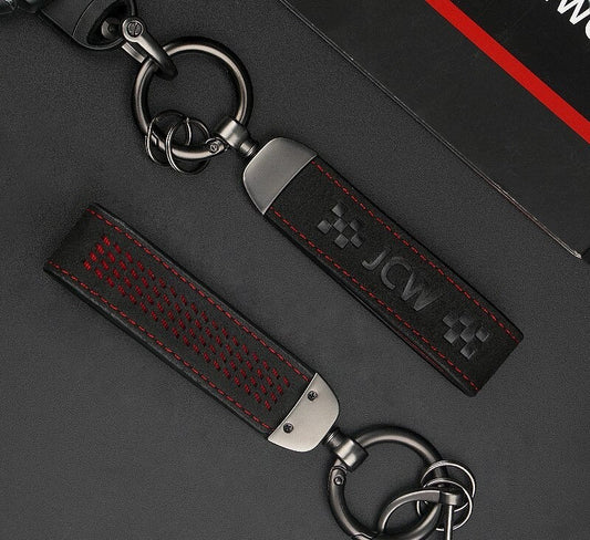 Premium alcantara leather keychains