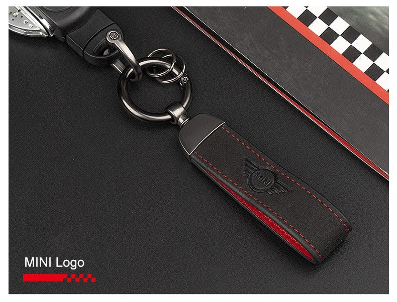 Premium alcantara leather keychains